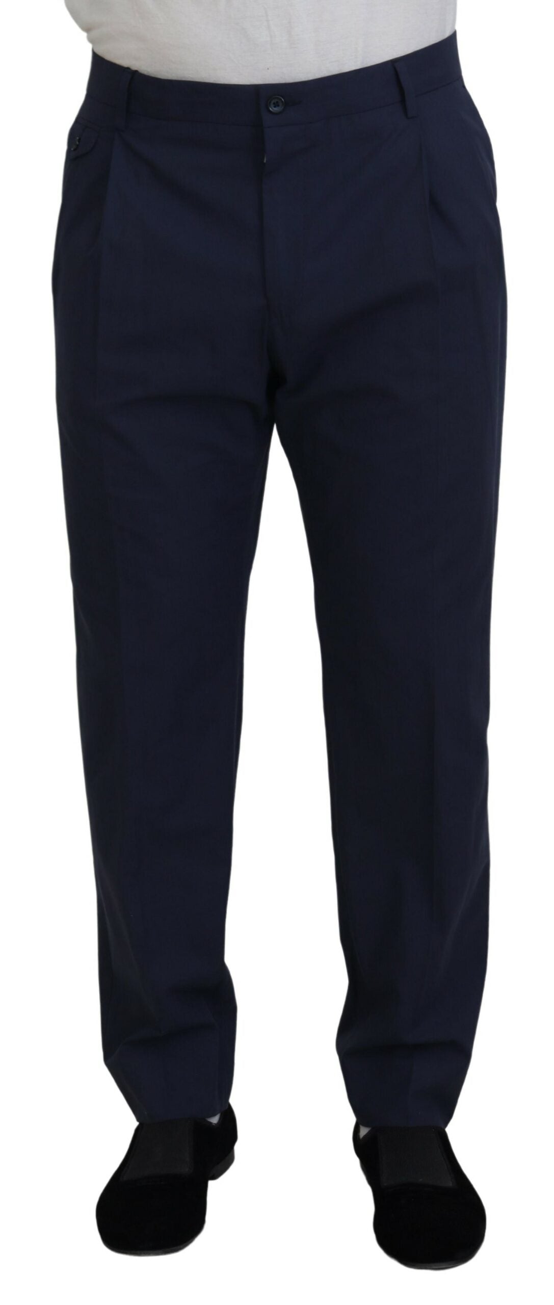 Dolce &amp; Gabbana donkerblauwe katoenen chino-broek