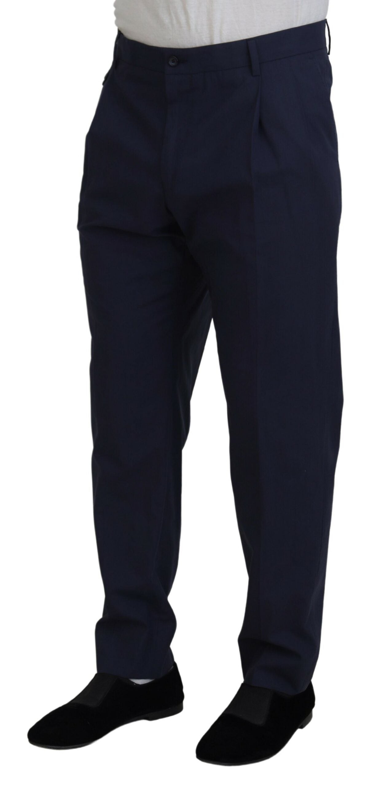 Dolce &amp; Gabbana donkerblauwe katoenen chino-broek
