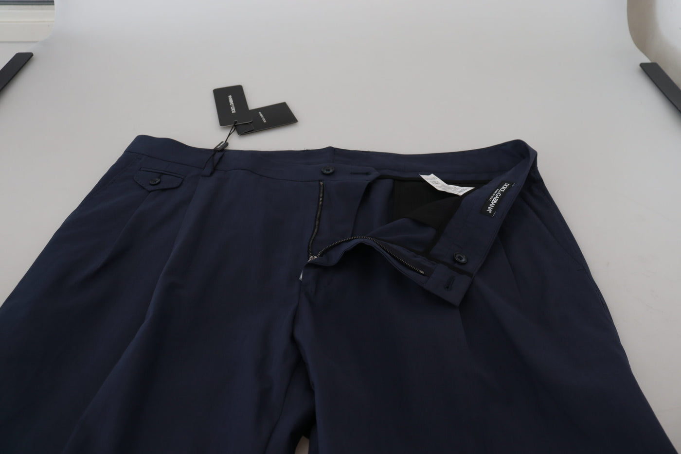 Dolce &amp; Gabbana donkerblauwe katoenen chino-broek