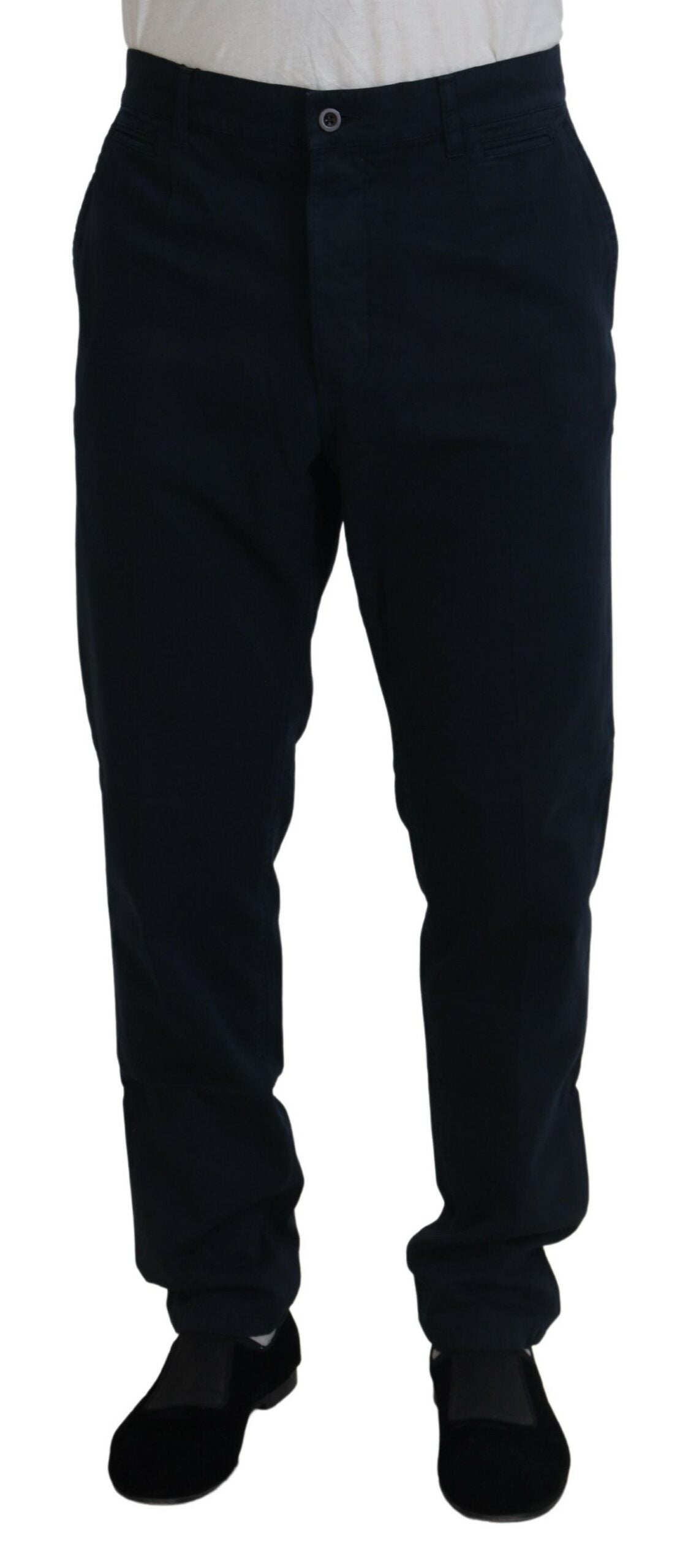 Dolce &amp; Gabbana Blauwe Katoenen Jurk Formele Herenbroek