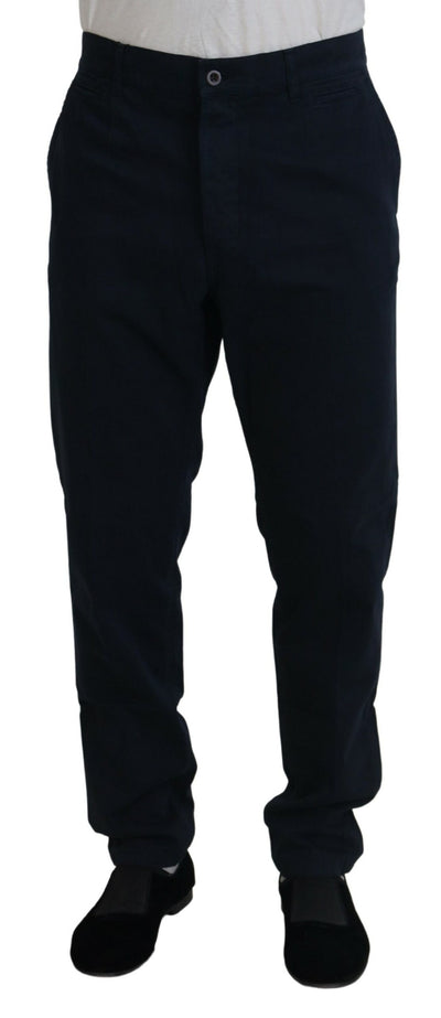 Dolce &amp; Gabbana Blauwe Katoenen Jurk Formele Herenbroek