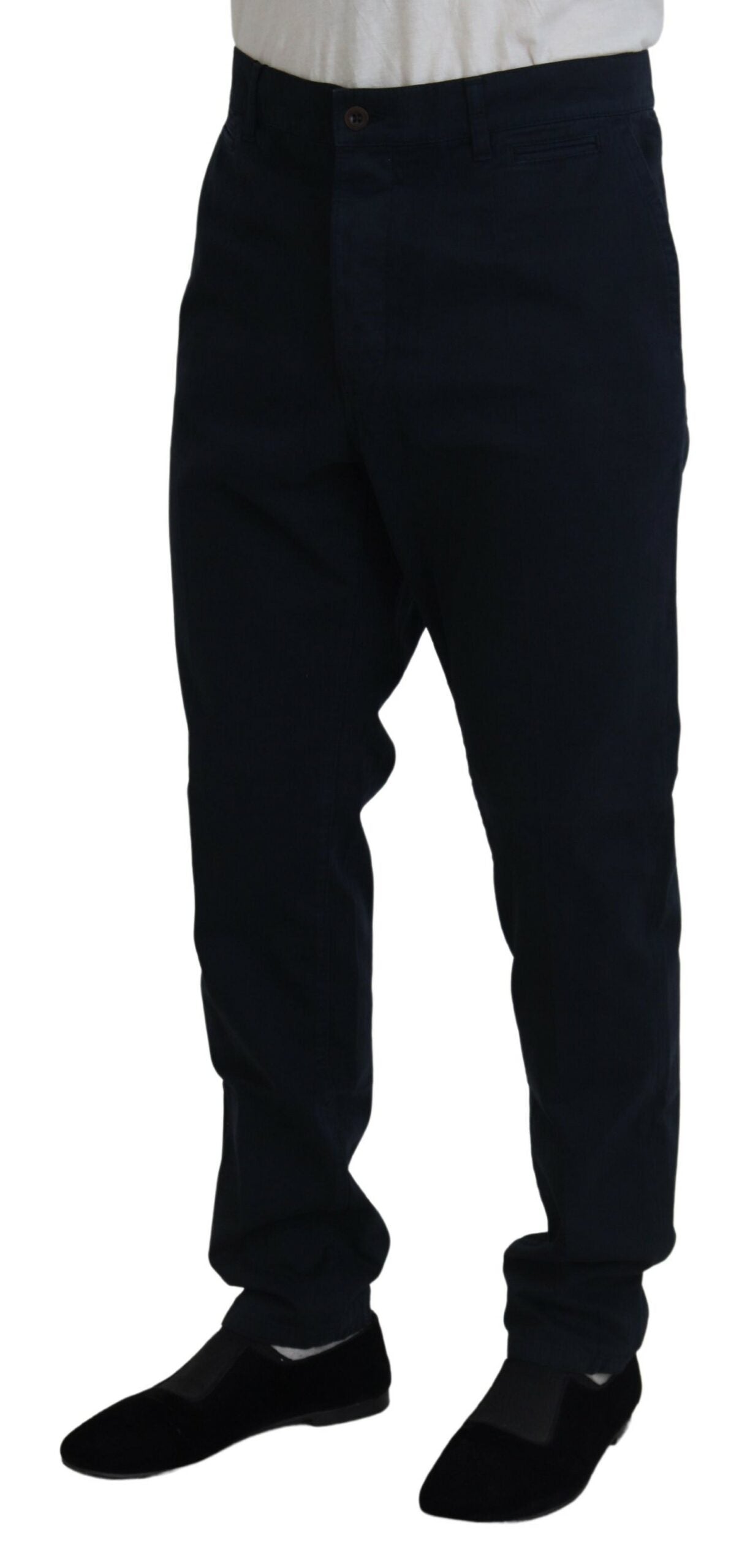 Dolce &amp; Gabbana Blauwe Katoenen Jurk Formele Herenbroek