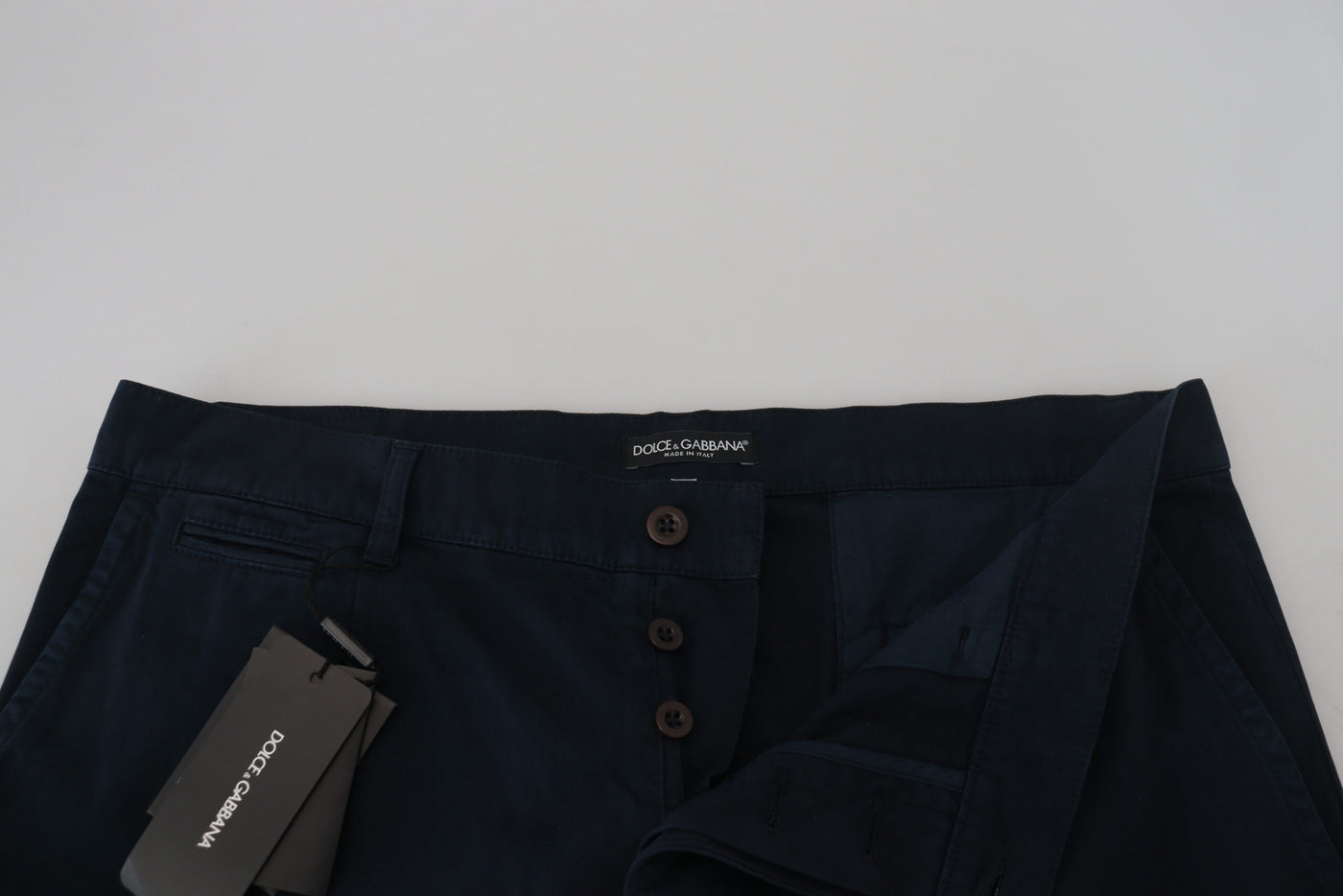 Dolce &amp; Gabbana Blauwe Katoenen Jurk Formele Herenbroek