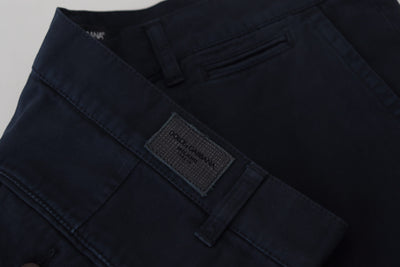Dolce &amp; Gabbana Blauwe Katoenen Jurk Formele Herenbroek
