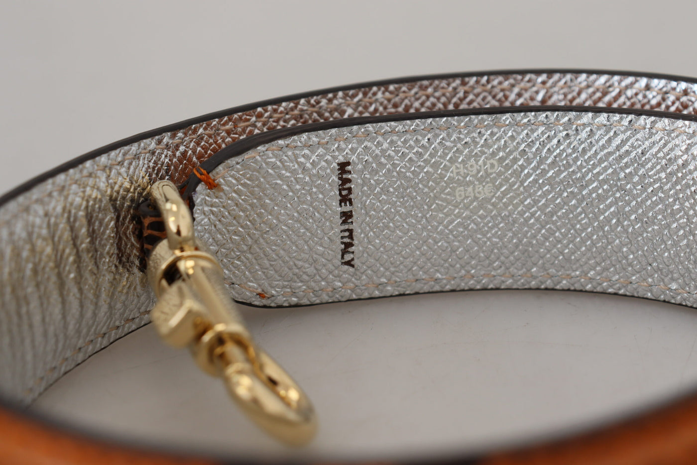 Bandoulière en cuir ornée de cristaux orange Dolce &amp; Gabbana