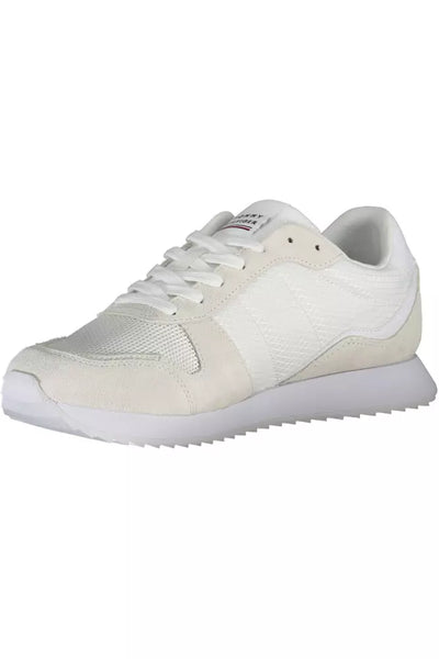 Tommy Hilfiger milieuvriendelijke witte sneakers met logo-accent