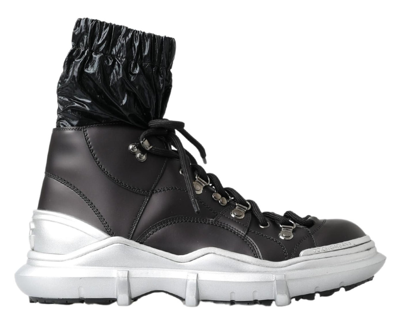 Dolce &amp; Gabbana Zwarte Nylon Galileo High Top Sneakers Schoenen