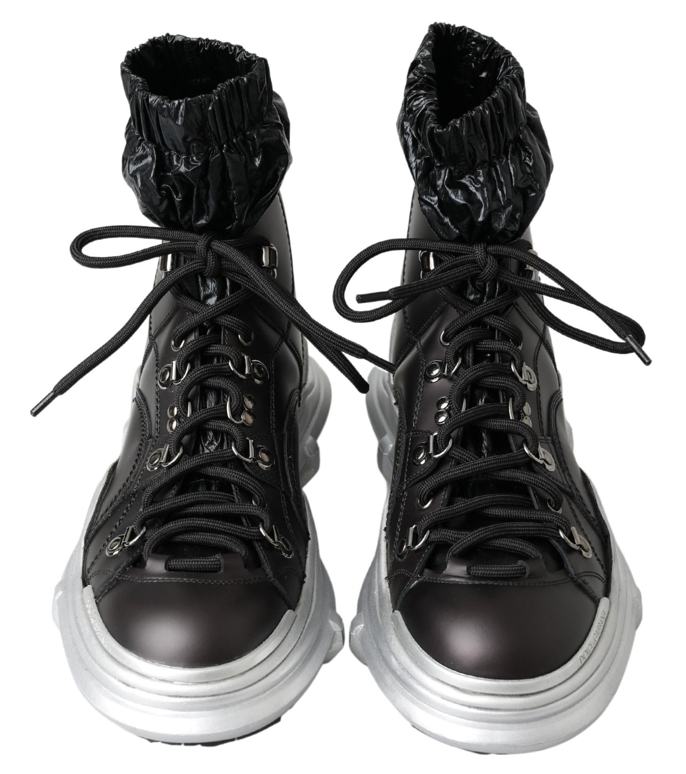 Dolce &amp; Gabbana Zwarte Nylon Galileo High Top Sneakers Schoenen