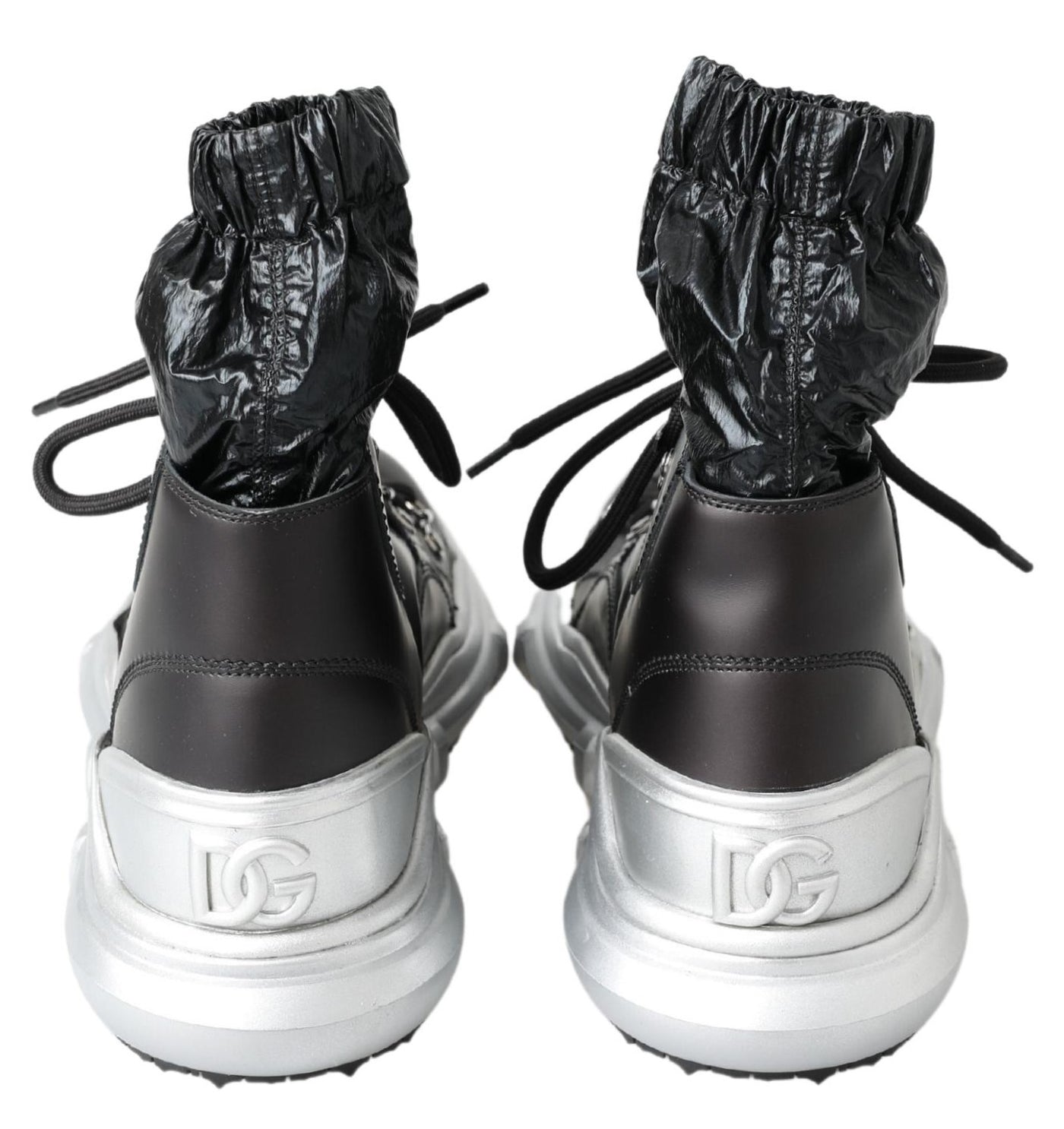 Dolce &amp; Gabbana Zwarte Nylon Galileo High Top Sneakers Schoenen