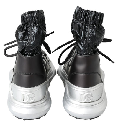 Dolce &amp; Gabbana Zwarte Nylon Galileo High Top Sneakers Schoenen