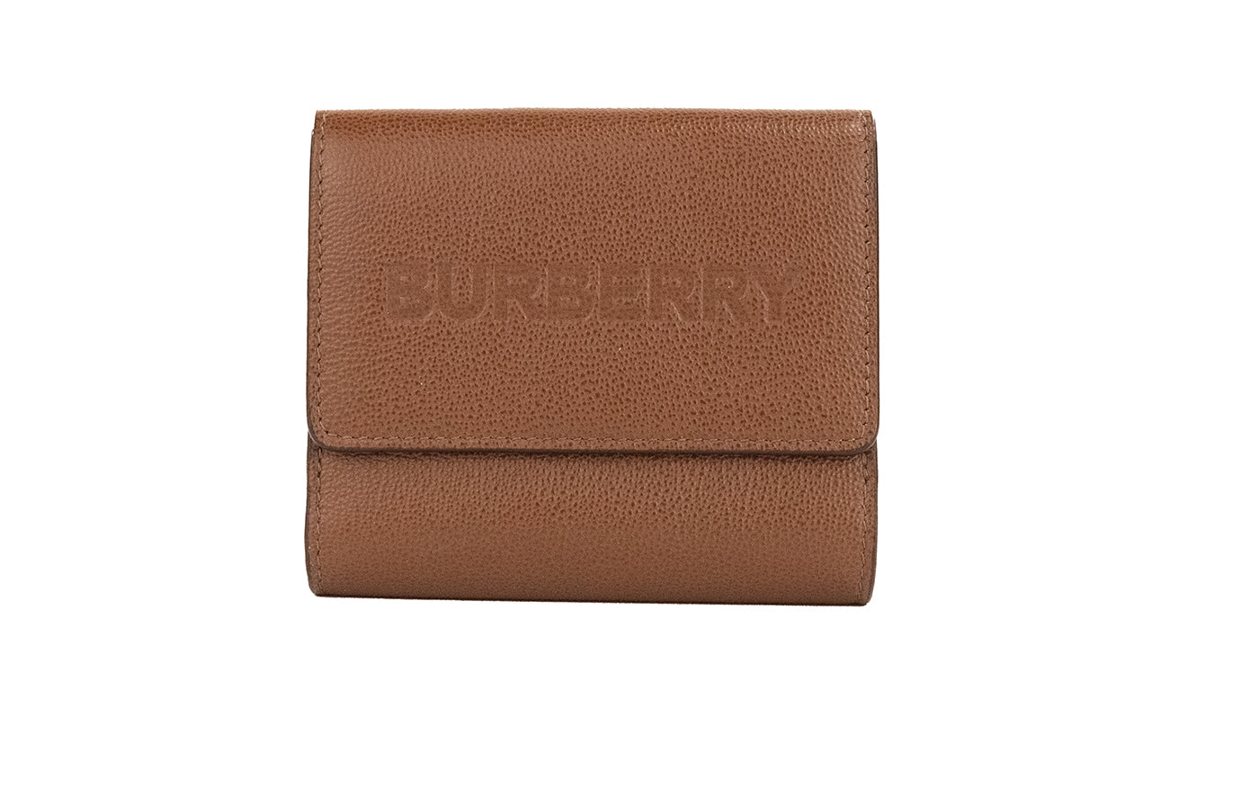 Burberry Luna Tankleurige portemonnee met klein muntvakje en drukknopen van gekorreld leer