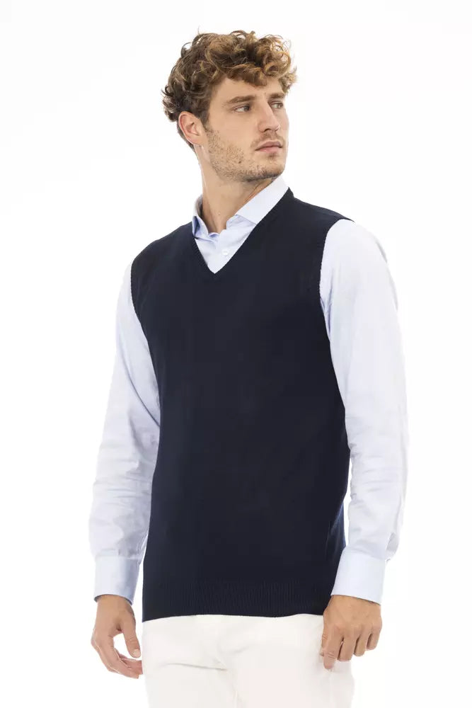 Alpha Studio Blauw Viscose Herenjack