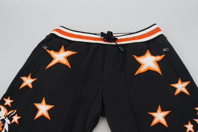 Dolce &amp; Gabbana Zwart Oranje Sterrenbroek Sportbroek