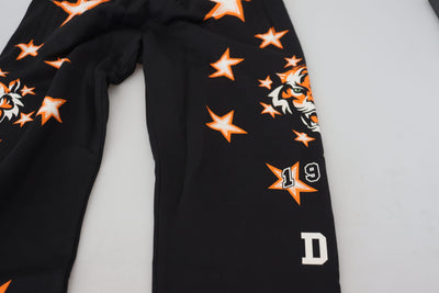 Dolce &amp; Gabbana Zwart Oranje Sterrenbroek Sportbroek