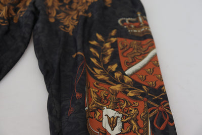 Dolce &amp; Gabbana Grijze Zijden Barok Kroonbroek Sportbroek