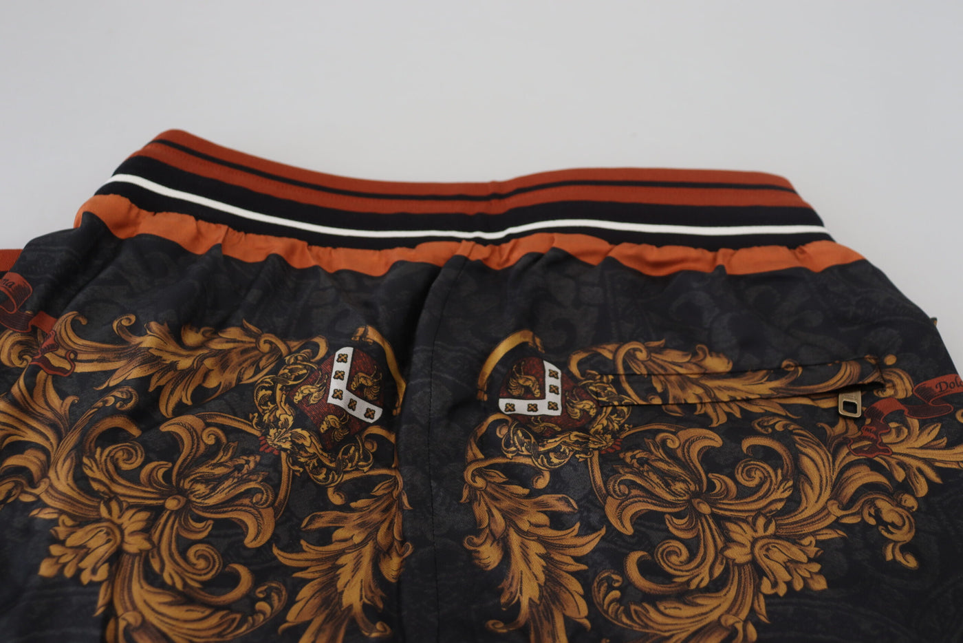 Dolce &amp; Gabbana Grijze Zijden Barok Kroonbroek Sportbroek