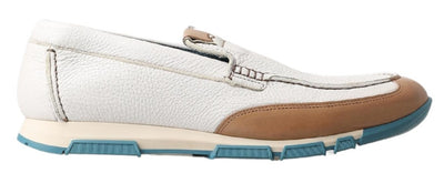 Dolce &amp; Gabbana Witte Leren Loafers Mocassins Schoenen