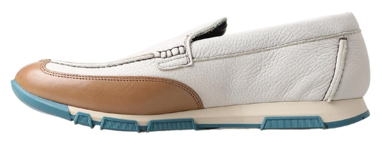 Dolce &amp; Gabbana Witte Leren Loafers Mocassins Schoenen