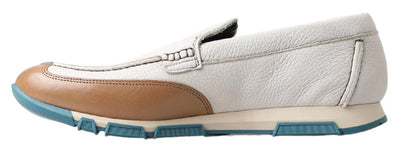 Dolce &amp; Gabbana Witte Leren Loafers Mocassins Schoenen