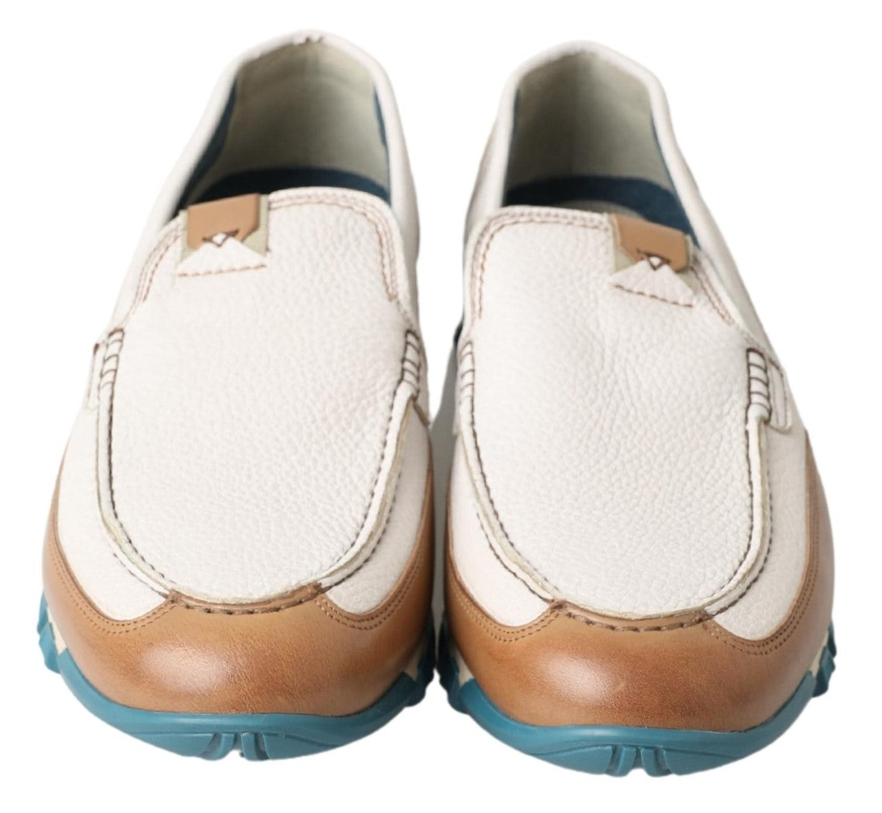 Dolce &amp; Gabbana Witte Leren Loafers Mocassins Schoenen