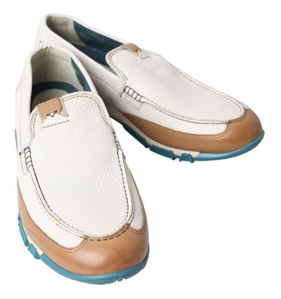 Dolce &amp; Gabbana Witte Leren Loafers Mocassins Schoenen
