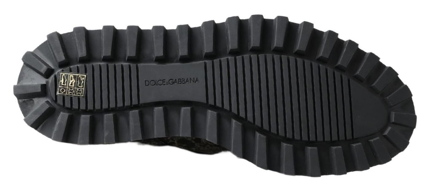 Dolce &amp; Gabbana Zwart Wit Derby Lakleren Schoenen