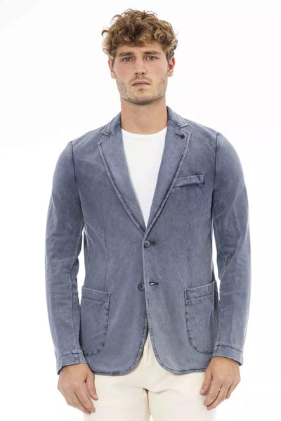 Distretto12 Blauw Katoenen Heren Blazer