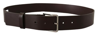Ceinture élégante en cuir marron foncé Dolce &amp; Gabbana
