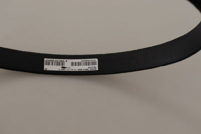 Ceinture Dolce &amp; Gabbana en cuir velours noir avec boucle en métal doré