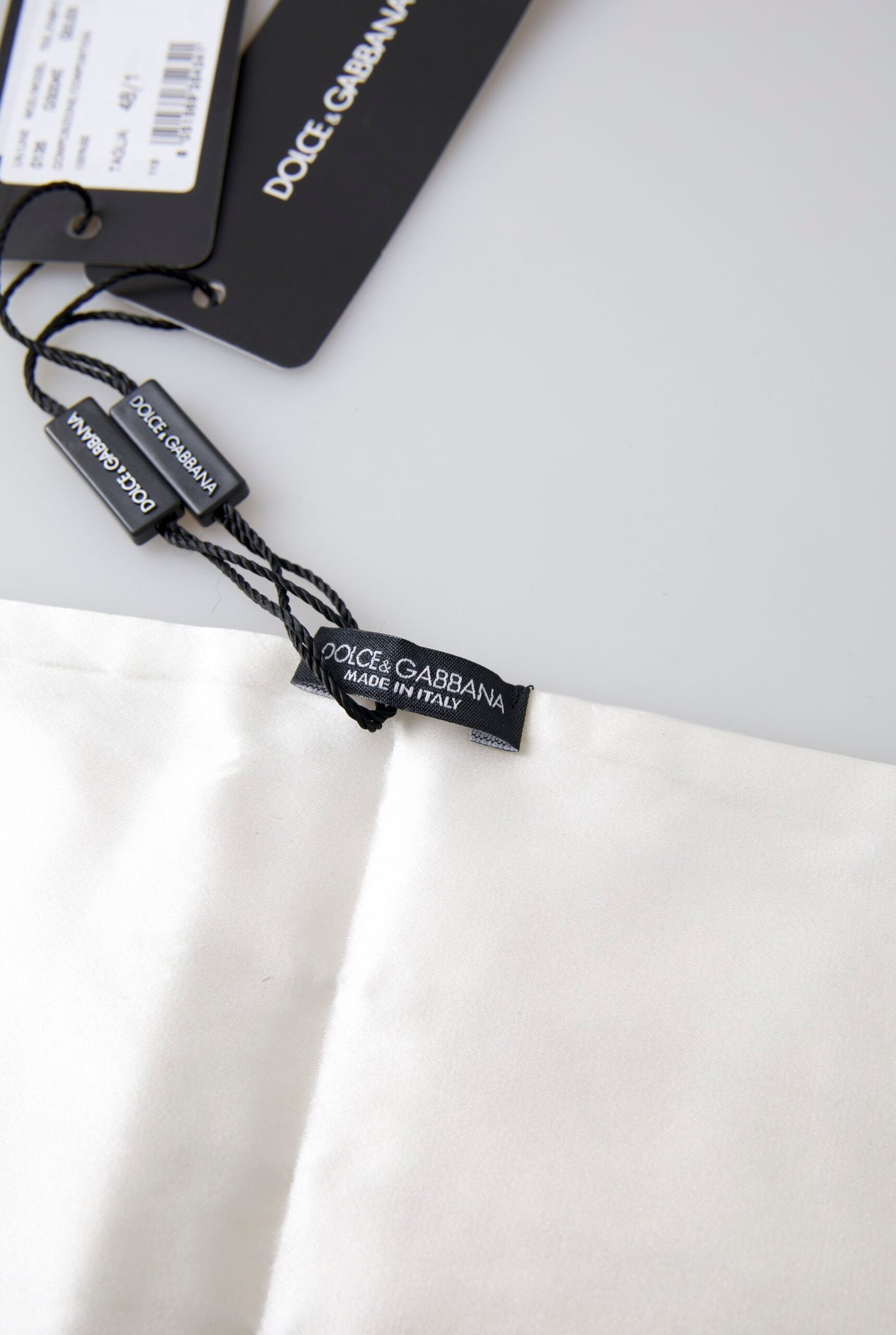 Ceinture large en soie blanche Dolce &amp; Gabbana pour homme