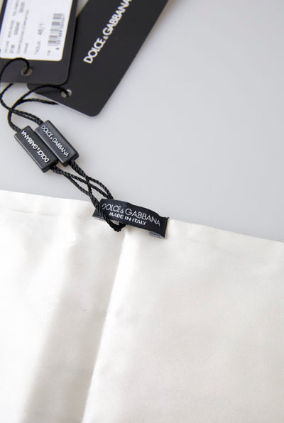 Ceinture large en soie blanche Dolce &amp; Gabbana pour homme