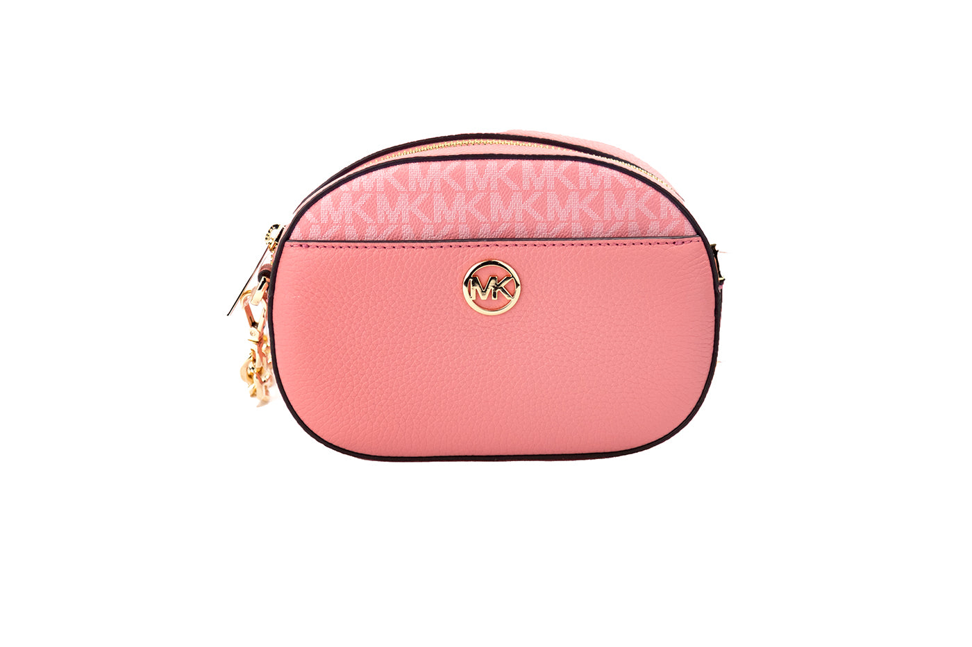 Michael Kors Jet Set Glam Tea Rose leren ovale crossbody handtas