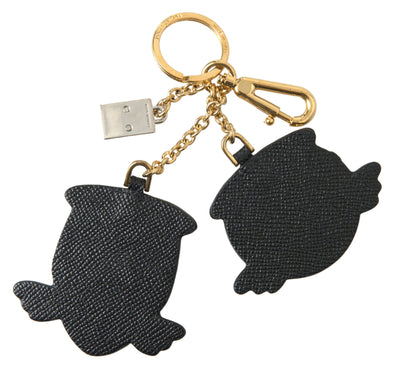 Porte-clés Dominico Stefano en cuir Blue Angel de Dolce &amp; Gabbana