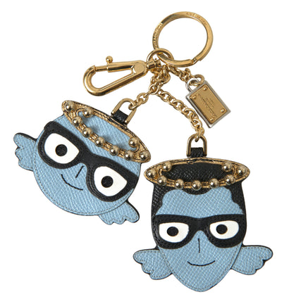 Porte-clés Dominico Stefano en cuir Blue Angel de Dolce &amp; Gabbana