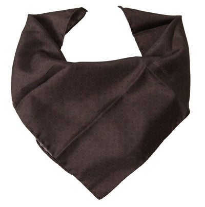 Dolce &amp; Gabbana Bruine Zijden Vierkante Zakdoek Sjaal met Patroon