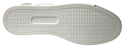 Baskets décontractées Dolce &amp; Gabbana en cuir blanc et marron LOVE