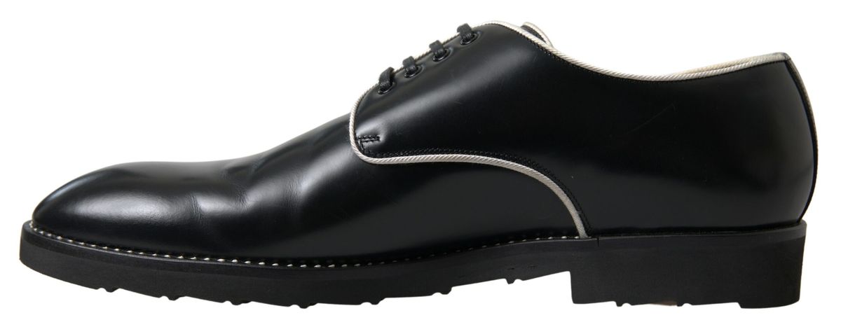 Dolce &amp; Gabbana Zwart Wit Leren Formele Schoenen