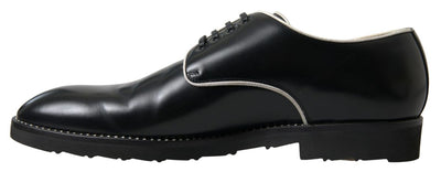 Dolce &amp; Gabbana Zwart Wit Leren Formele Schoenen
