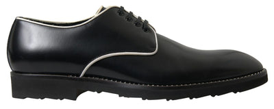 Dolce &amp; Gabbana Zwart Wit Leren Formele Schoenen