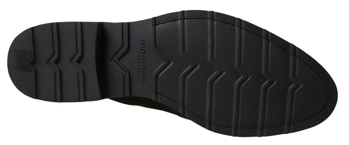 Dolce &amp; Gabbana Zwart Wit Leren Formele Schoenen