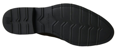 Dolce &amp; Gabbana Zwart Wit Leren Formele Schoenen