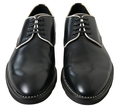 Dolce &amp; Gabbana Zwart Wit Leren Formele Schoenen