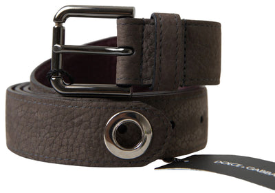 Ceinture Cintura en cuir marron Dolce &amp; Gabbana pour homme avec boucle en métal