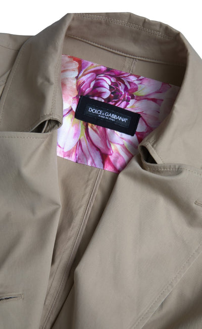 Dolce &amp; Gabbana Khaki Double Breasted Trenchcoat Jasje