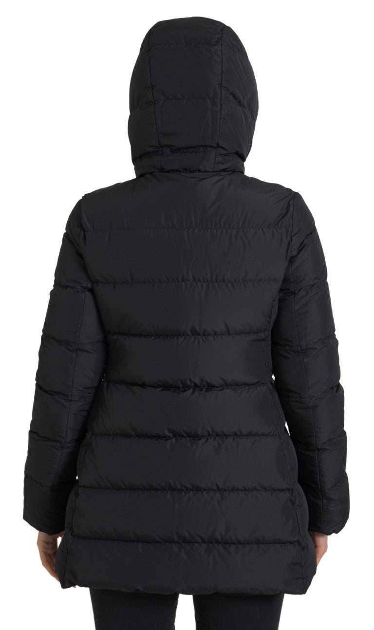 Dolce &amp; Gabbana Zwarte Polyester Omkeerbare Jas met Capuchon