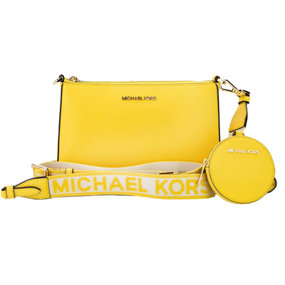 Michael Kors Jet Set Daffodil Vegan Crossbody Tech Attachment Bag Portemonnee
