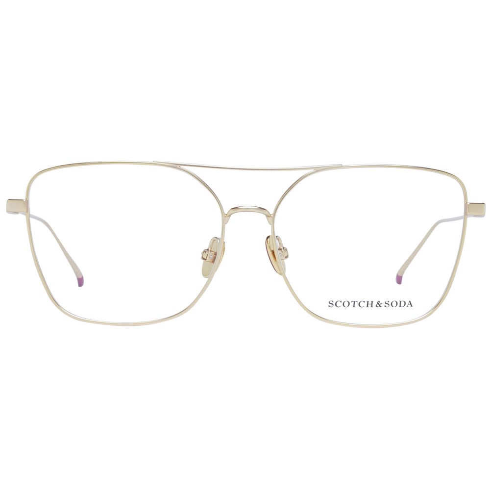 Monture de lunettes pour femme Scotch &amp; Soda, couleur or.