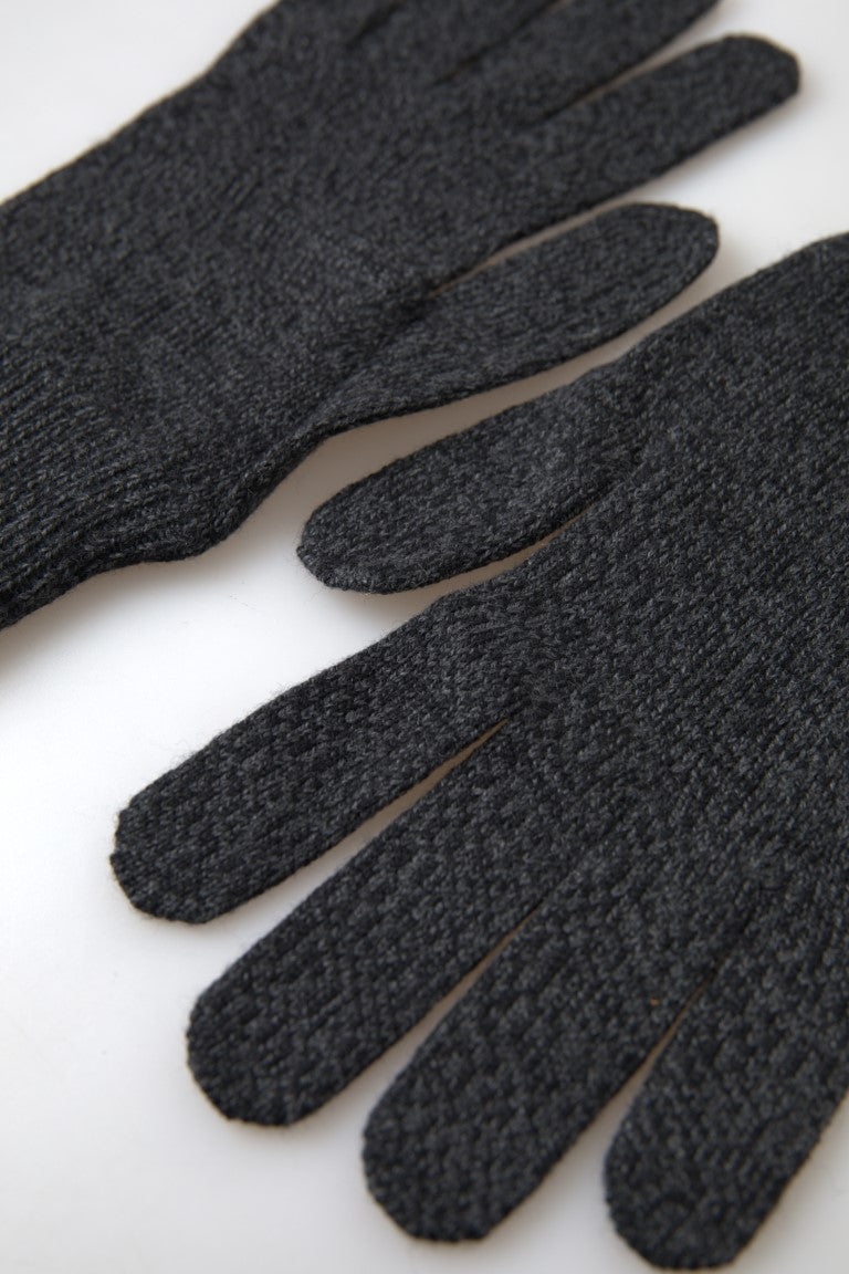 Gants pour homme Dolce &amp; Gabbana en laine vierge grise