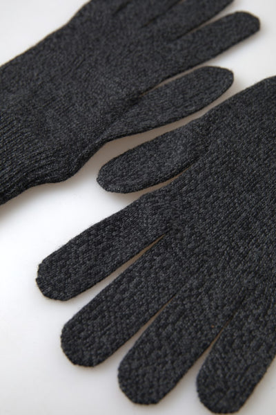 Gants pour homme Dolce &amp; Gabbana en laine vierge grise