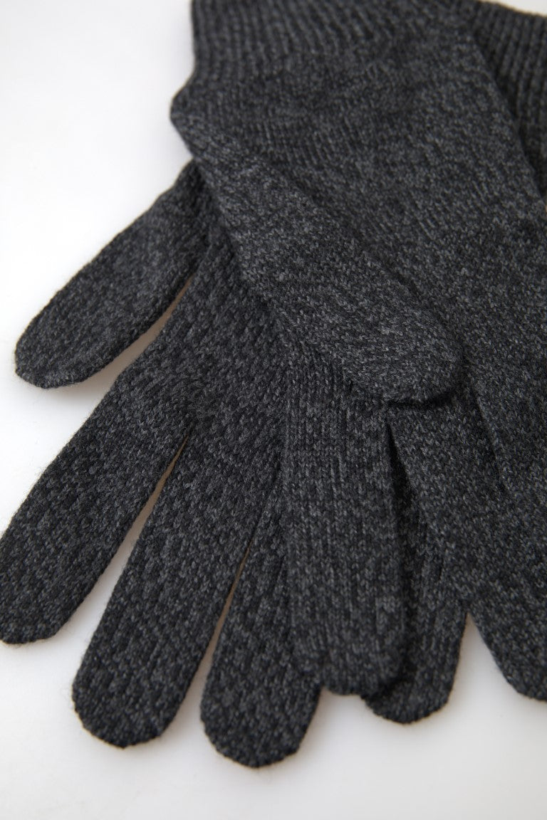 Gants pour homme Dolce &amp; Gabbana en laine vierge grise